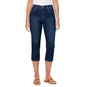 Gloria Vanderbilt All Around Slimming Effect Cropped Jeans, Size 14
